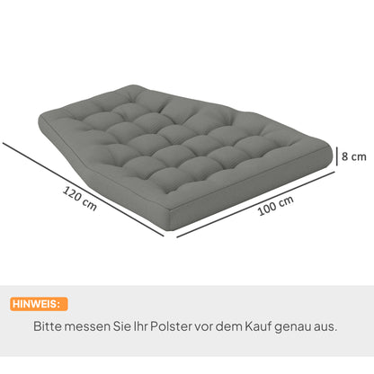 Outsunny Sitzkissen, Außensitzkissen für Hängekorb und Schaukelstühle, Outdoor-Polsterkissen, Grau