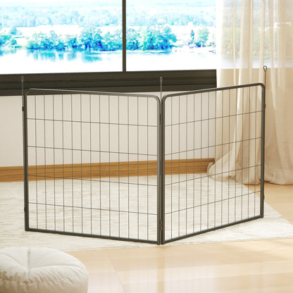 PawHut 2er-Set Erweiterung für Welpengehege، Hundezaun-Paneele، Haustierspielplatz، Welpenzaun aus Stahl، Grau